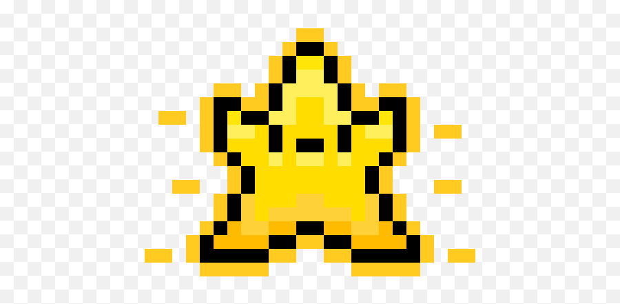 Download Hd Power Star - Pixel Super Mario Star Transparent Emoji,Mario Star Power Emoji