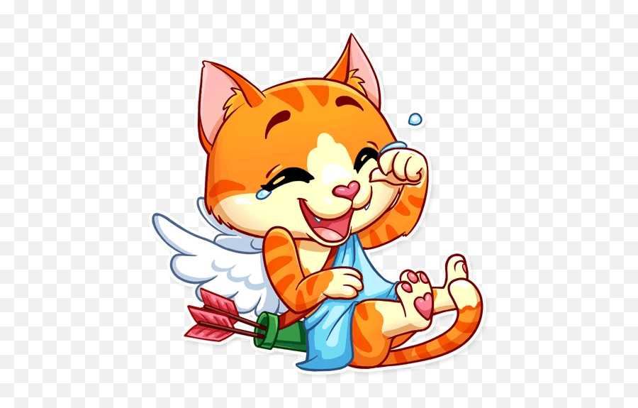 Telegram Sticker Packs Sticker Search - Sticker Cupid Cat Em Png Emoji,Caterpillar Emoji Pillow