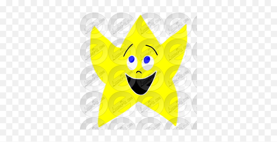 Excited Star Stencil For Classroom Therapy Use - Great Happy Emoji,Excited Emoticon