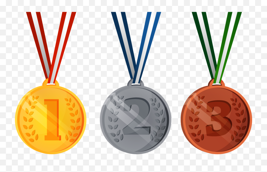 Medals Clipart Many Medal - Medal Number 1 Png Emoji,Gold Medal Emoji