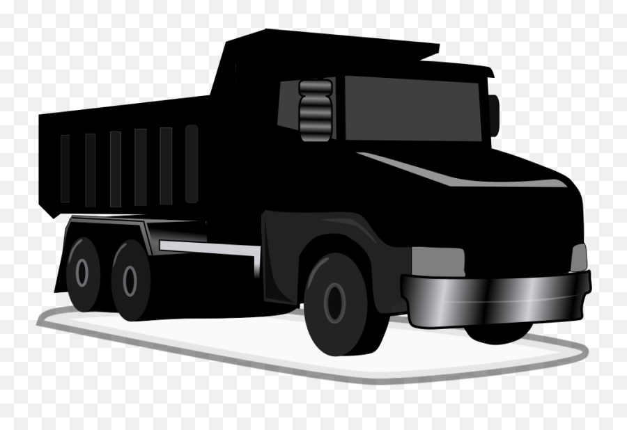 Black Gray Dump Truck Png Svg Clip Art - Black Dump Truck Clipart Png Emoji,Dump Truck Emoji
