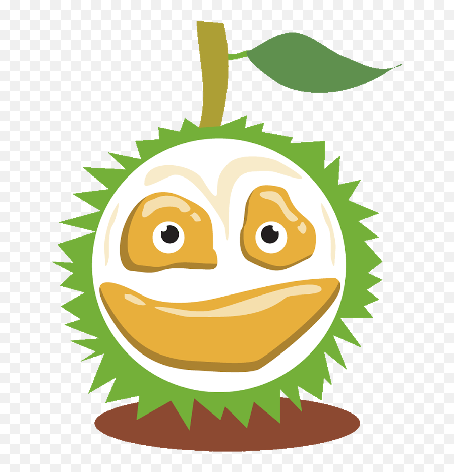 Animasi Durian Png Transparent Png - Happy Emoji,Emoticon Animasi