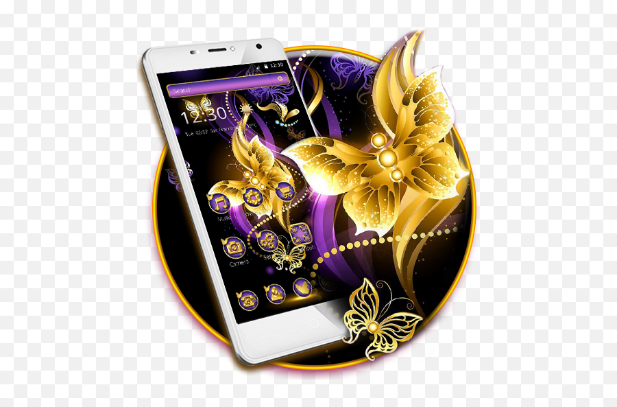 Gilded Butterfly Theme - Smartphone Emoji,Magic Wand Emoji Android