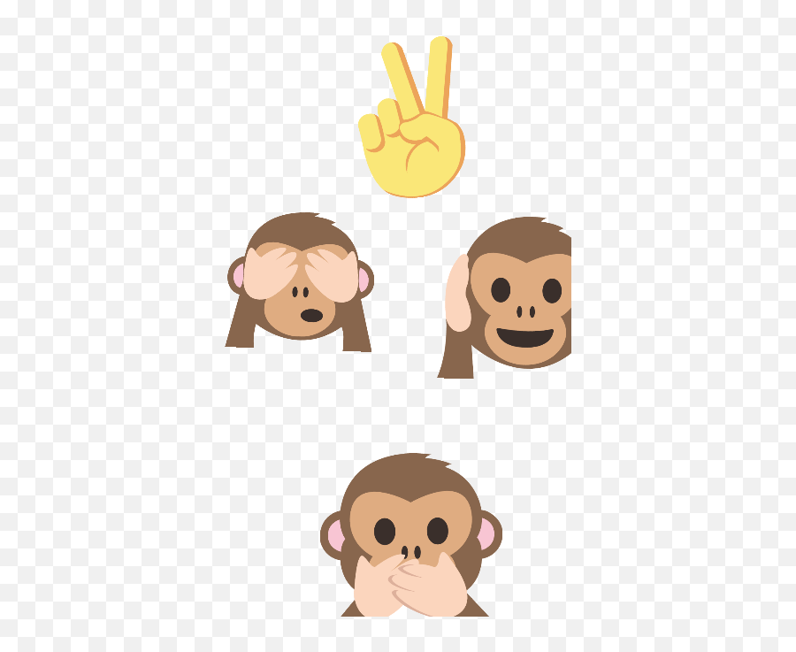 Non Vedo Non Sento Non Parlo Emoji Di Eroesia Apri Il - Scimmie Io Non Vedo Non Parlo Non Sento,Huawei P8 Lite Emojis