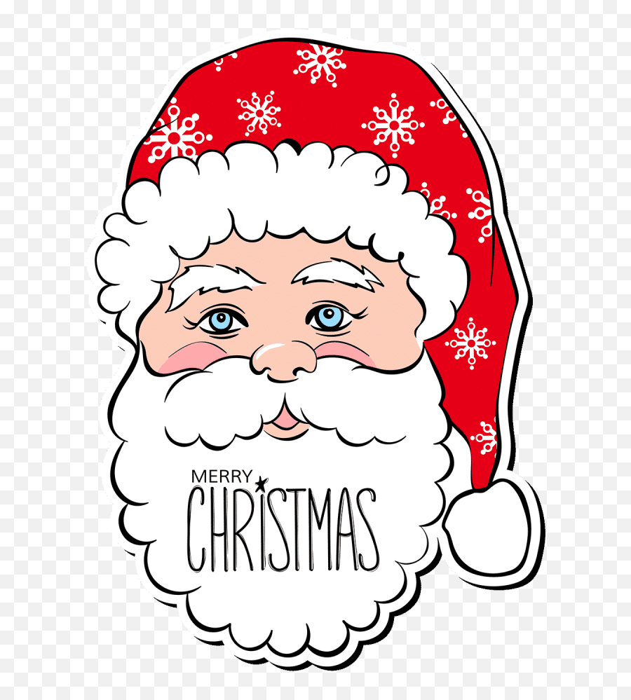 Free U0026 Cute Santa Face Clipart For Your Holiday Decorations - Santa Claus Happy Christmas Drawing Emoji,Emoji Faces Printables