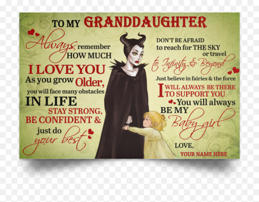 To My Granddaughter Always Remember How - Fictional Character Emoji,Stay Strong Face Text Emoticon