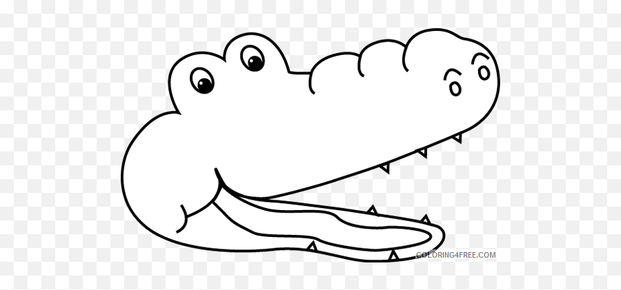 Clip Art Animal Alligator Black And - Clip Art Emoji,Dinosaur Emoji Instead Of Alligator