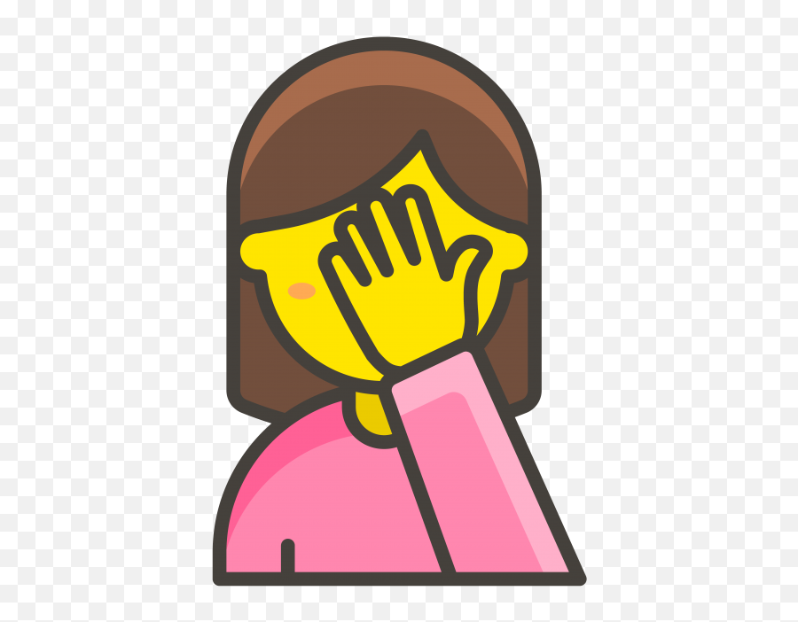 Woman Facepalming Emoji - Emoji Mujer Cara Svg Clipart Icon,Woman Emoji