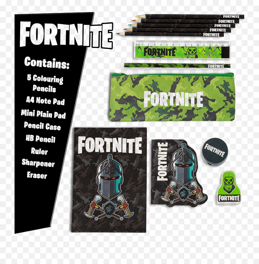 Fortnite Stationery Set Colouring Pencil Case Ruler - Fortnite Emoji,Super Stationery Set Emojis