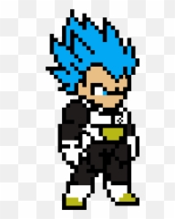 Super Saiyan Blue Vegeta - Pixel Art Dragon Ball Clipart Vegeta Pixel Art Emoji,Angry Emoticon Facebook Super Sayian