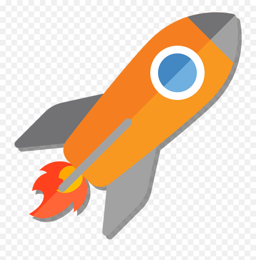 Rocket With Flame - Rocket Clipart Full Size Clipart Emoji,Do Android Users See Emoji Flame