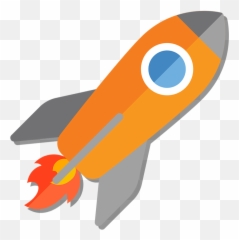 Rocket With Flame - Rocket Clipart Full Size Clipart Emoji,Do Android Users See Emoji Flame