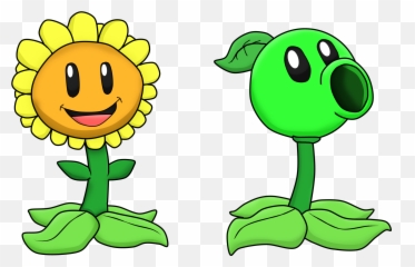 Sunflower And Peashooter By Hidekihenry On Newgrounds Emoji,Golf Emoticon Forum