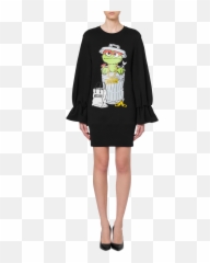 Sesame Street Oscar Cotton Fleece Dress Womenu0027s Tops Emoji,Sesame Street Emoticons For Iphone