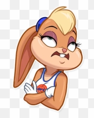 Telegram Sticker 14 From Collection Lola Bunny Emoji,Space Jam In Emoticons
