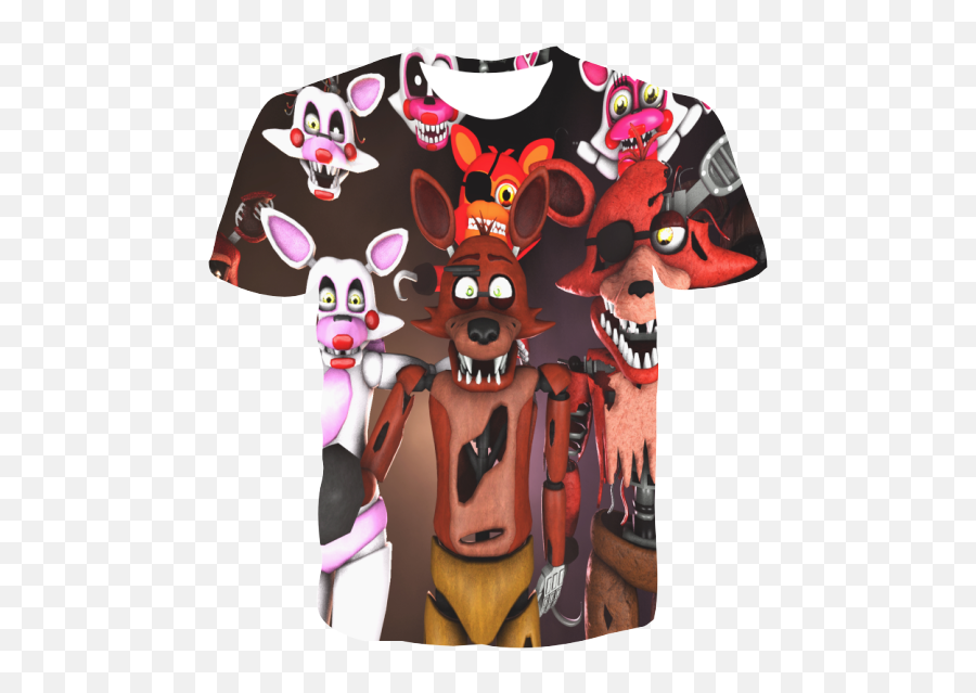 2021 Summer Boys Clothes Classic Game Anime Freddy Five Emoji,Groot T-shirt Emotion