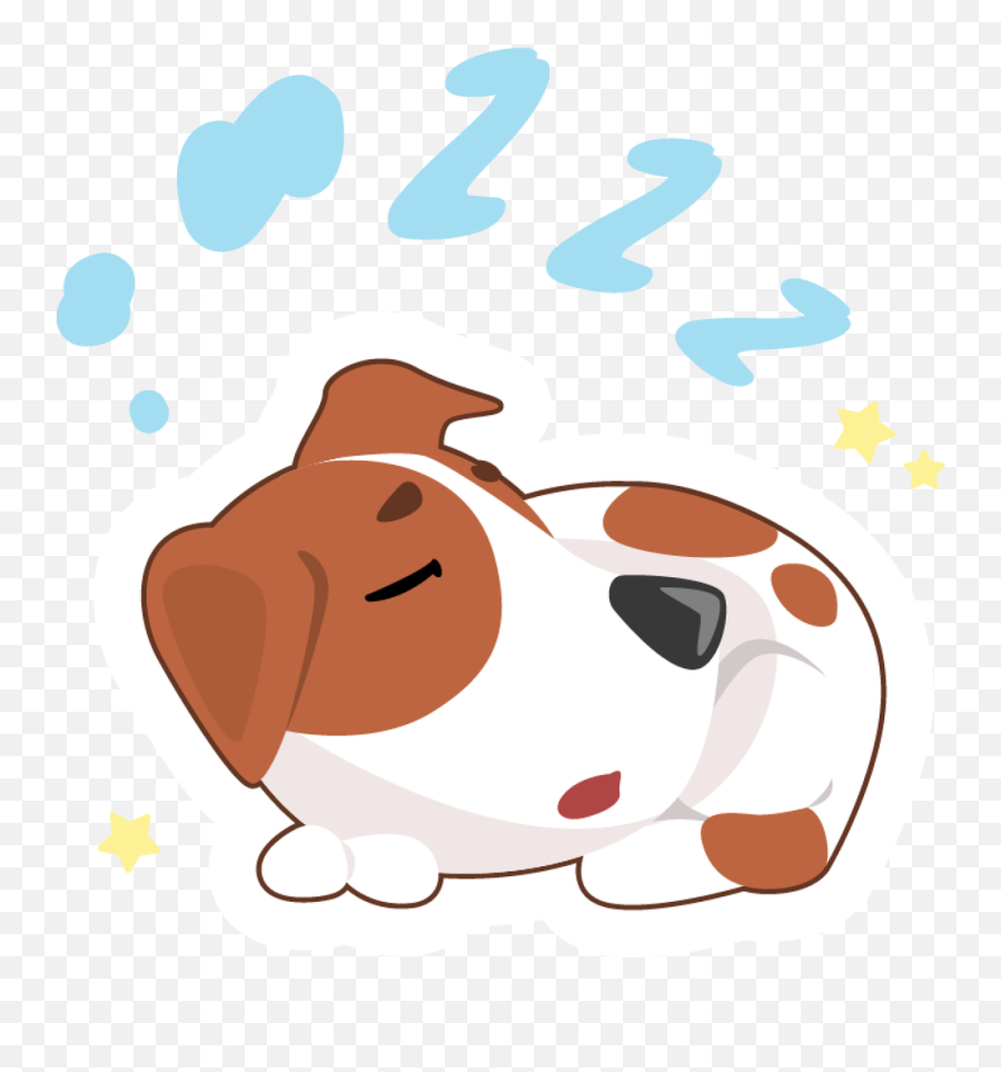 Cute Sleeping Dog Cartoon Character Online Template Emoji,! Emojie