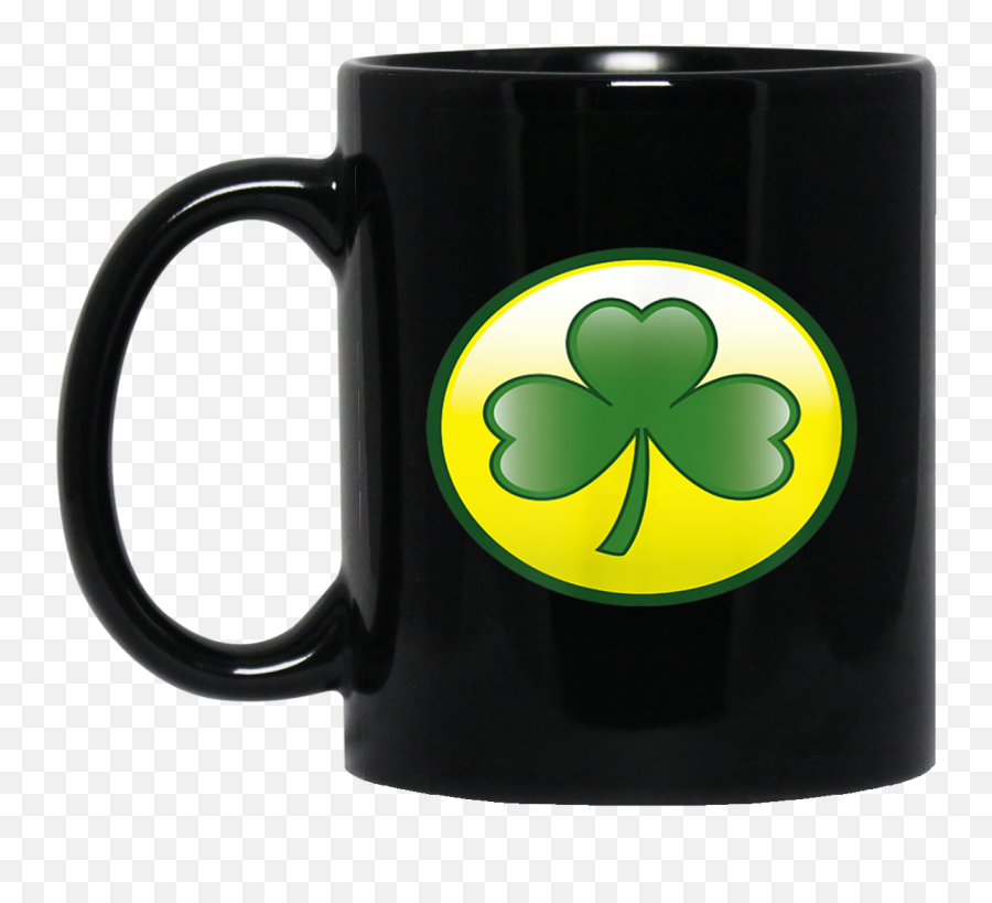 Lucky Shamrock Clover Trending Mug 11 Oz 15 Oz Black Mug Emoji,Clvoer Emoji