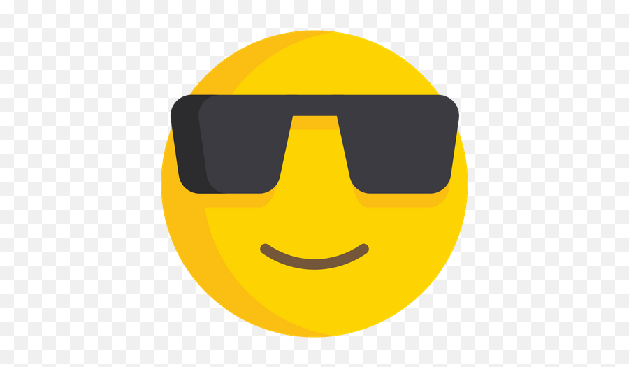 Smiling Face With Sunglasses Emoji Icon Of Flat Style - Sunglasses Emoji Flat Png,Emoji Face With Sunglasses