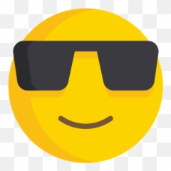 Smiling Face With Sunglasses Emoji Icon Of Flat Style - Sunglasses Emoji Flat Png,Emoji Face With Sunglasses