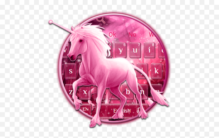 Pink Galaxy Unicorn Keyboard Theme - Galaxy Pink Unicorn Emoji,Unicorn Emojis For Android