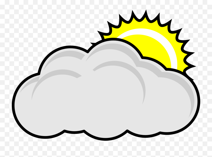 Free Grey Sun Cliparts Download Free Clip Art Free Clip - Cloudy Clipart Emoji,Sun And Cloud Emoji