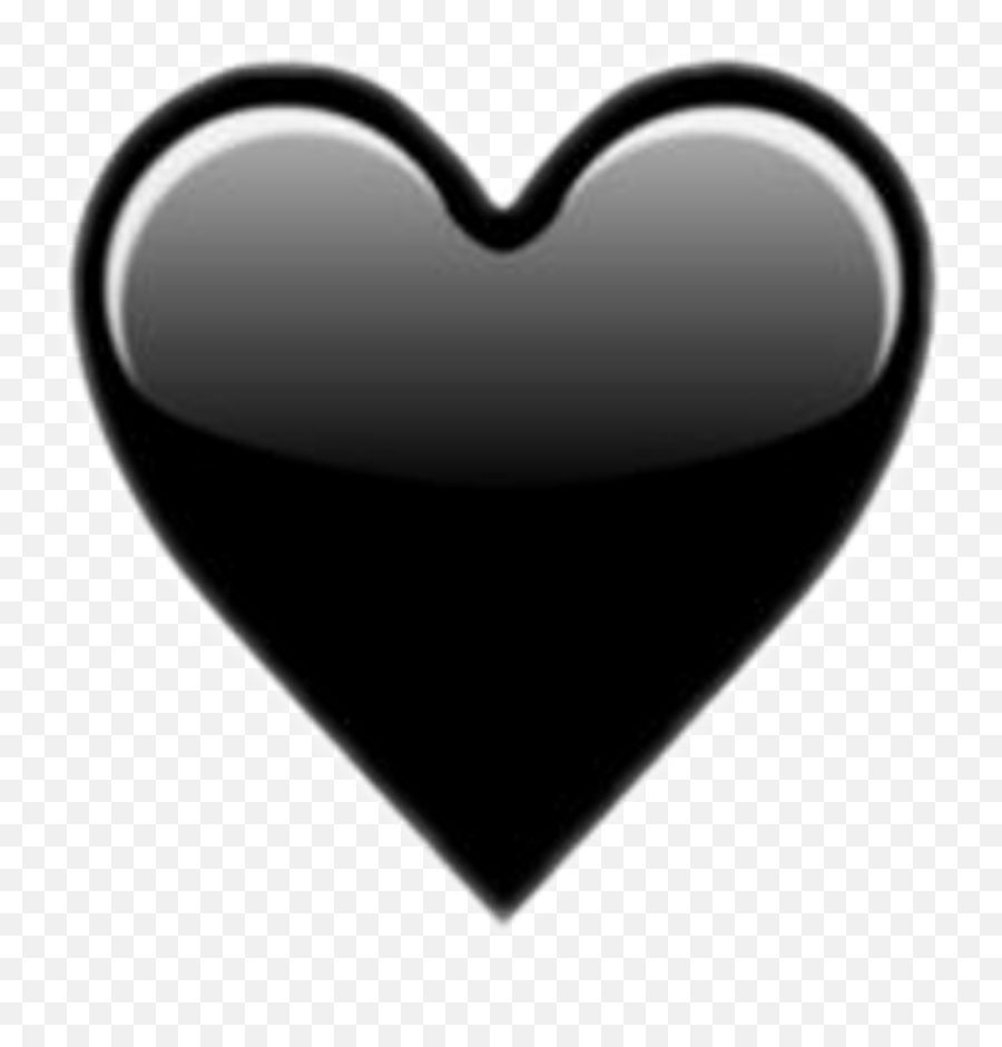 Whatsapp Black Heart Emoji Png Image - Black Heart Emoji Transparent,Instagram Emoji
