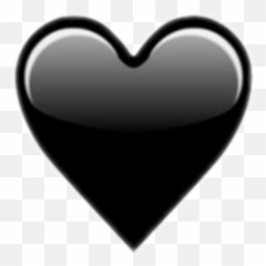 Whatsapp Black Heart Emoji Png Image - Black Heart Emoji Transparent,Instagram Emoji