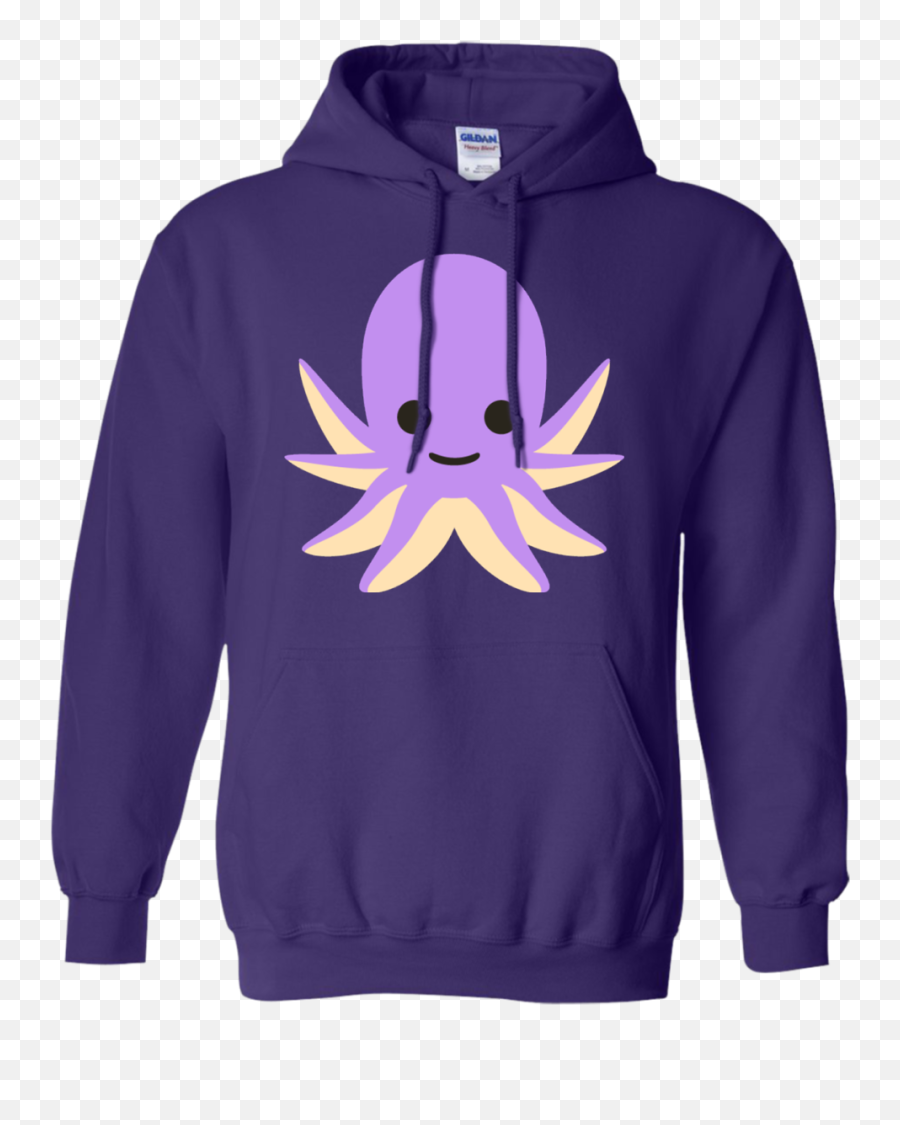 Octopus Emoji Hoodie - Hoffman Hoodie,Purple Octopus Emoji
