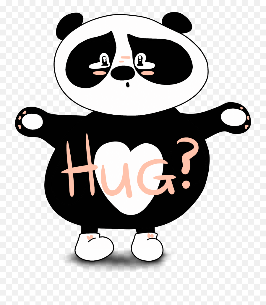 Panda Wants A Hug Clipart Free Download Transparent Png - Love Cute Love Sorry Emoji,Christmas Emojis Hug