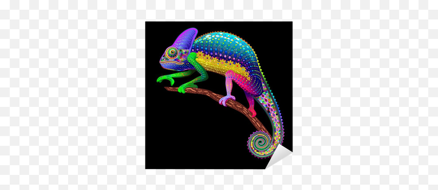 Chameleon Fantasy Rainbow Colors - Rainbow Chameleon Emoji,Colors Emotions Chameleon Character