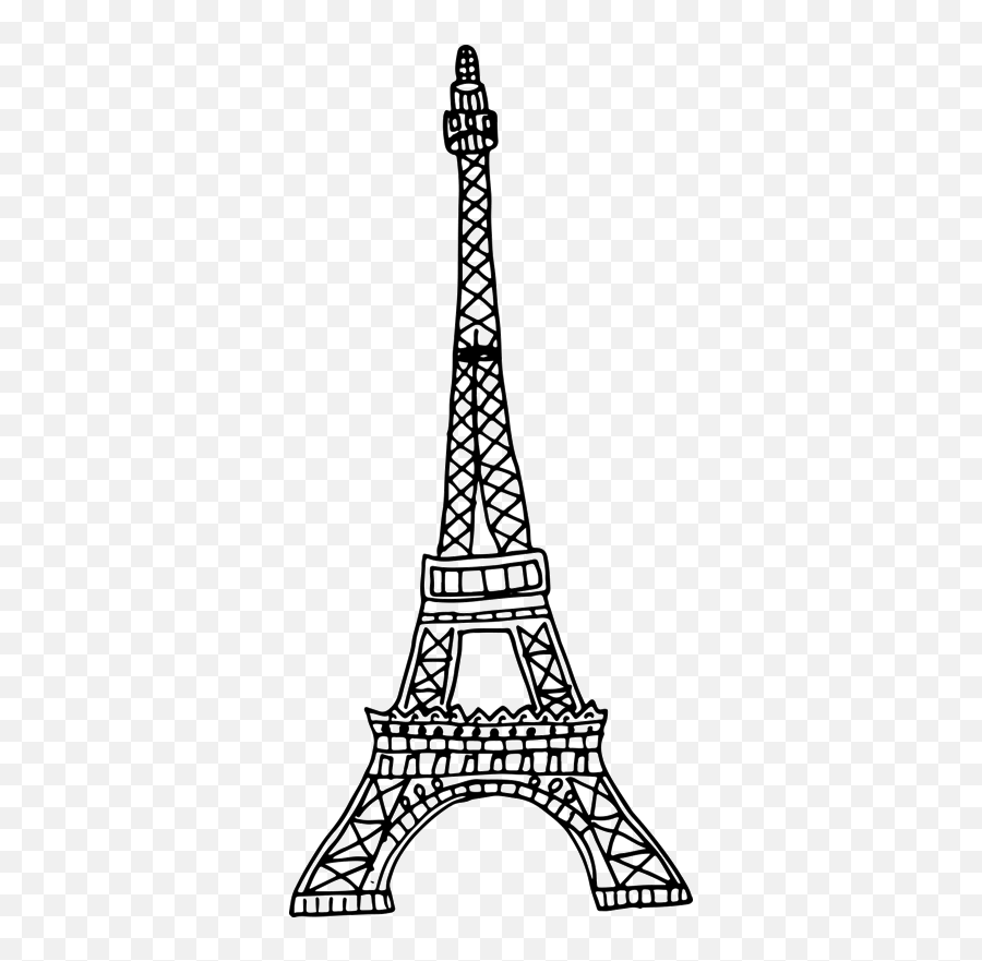 Eiffel Tower Rubber Stamp Sketch - Sketches Of The Eiffel Tower Emoji,Is There An Eiffel Tower Emoji