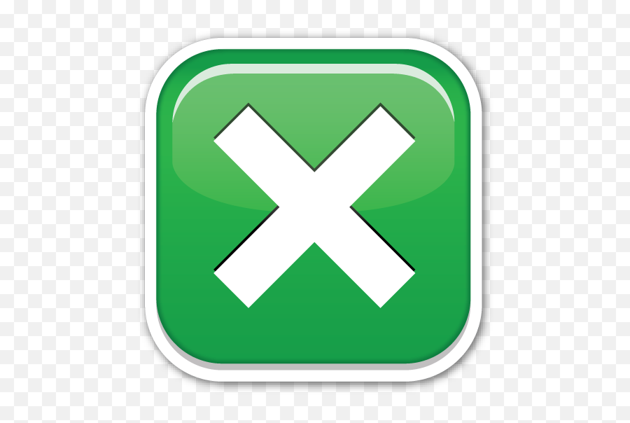 Negative Squared Cross Mark - Emoji Check And X,Cross Emoji