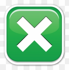 Negative Squared Cross Mark - Emoji Check And X,Cross Emoji