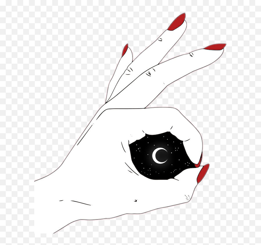 Moon Ok Hand Space Sticker By Dani - Dot Emoji,Okhand Emoji