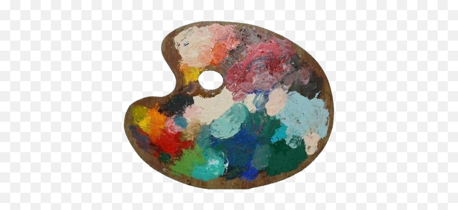 Palette Paint Art Aesthetic Tumblr - Art Materials Aesthetic Transparent Emoji,Art Palette Emoji