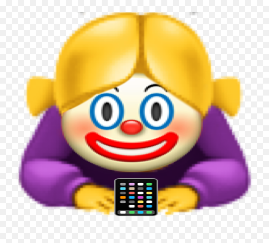 Clown Sticker By Ariannacasamatta Emoji,Remote Control Emoticon - Free ...
