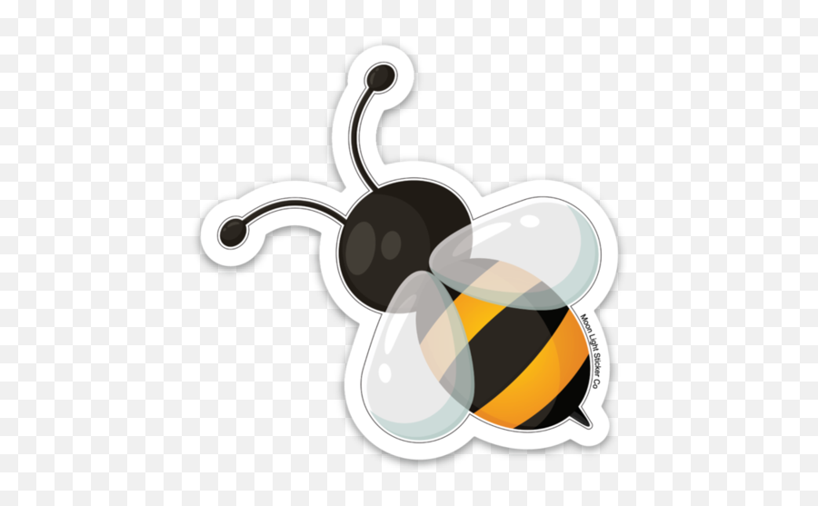Animal Stickers Vinyl Waterproof Stickers Moon Light - Cute Little Bee Emoji,Weiner Emoticon Art