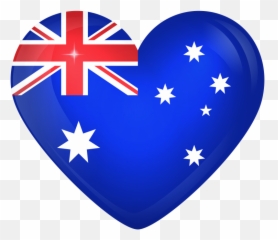 Australia Large Heart Flag Png - Parachute Emoji,Transparent Australian Flag Emoji