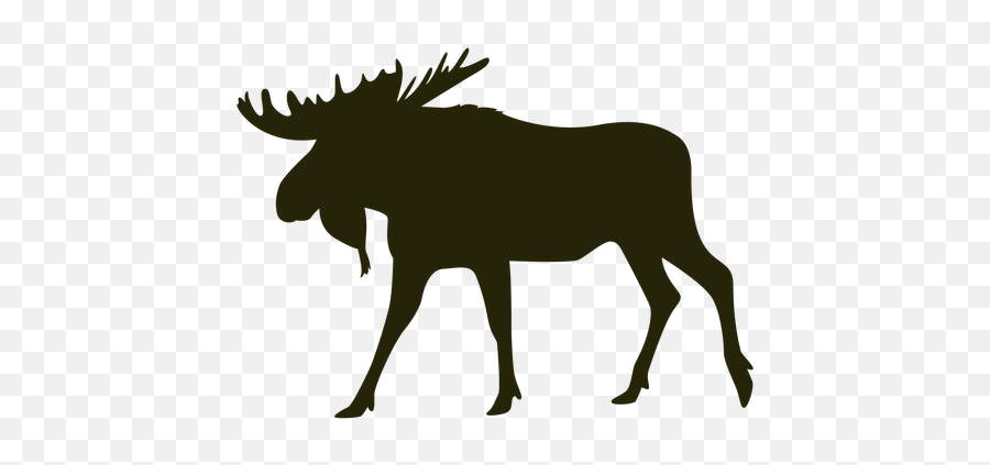 Hunting Moose Left Facing Walking - Transparent Png U0026 Svg Canadian Moose No Background Emoji,Moose Emoji