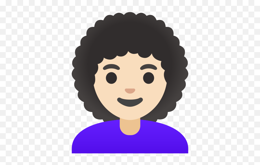 U200d Woman With Curly Hair And Light Skin Tone - Light Skin Tone Emoji,Emoji Faces With Hair