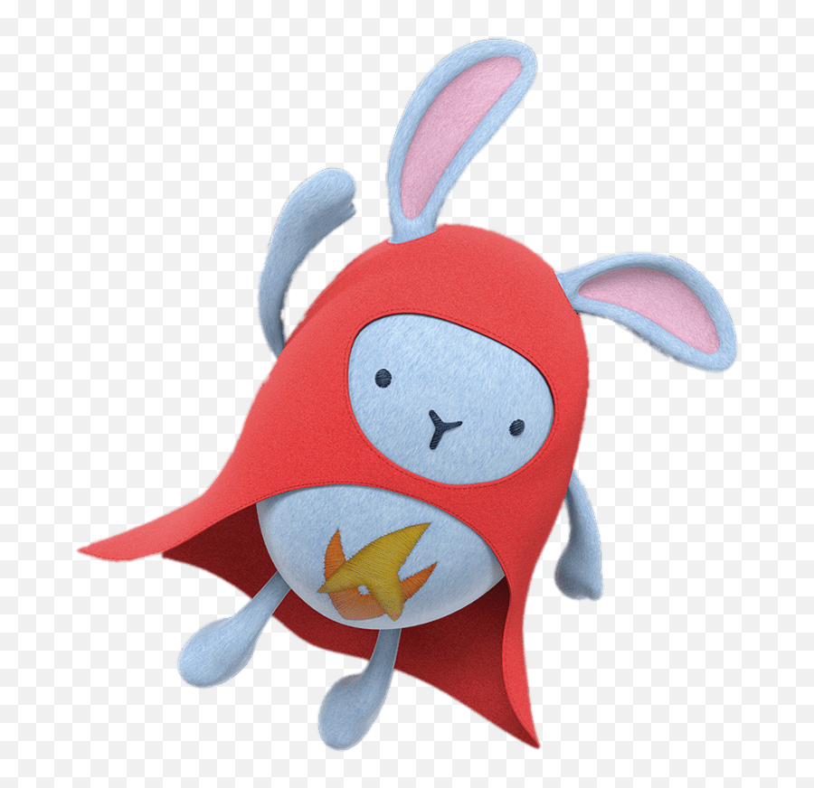 Bing Bunny Character Hoppity Flying Transparent Png - Stickpng Hoppity Bing Png Emoji,Bunny Holding Cake Emoticon