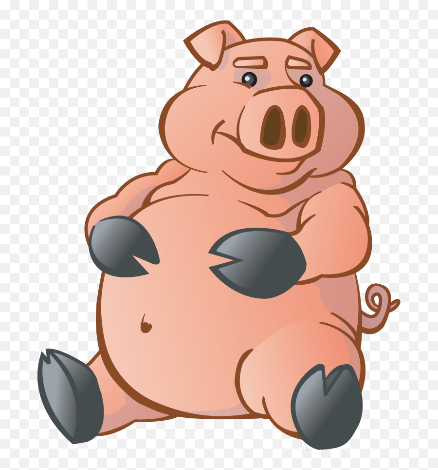 Pig Png File - Fat Eating Pig Cartoon Emoji,Pig Emoji Mages Transparent Background