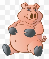 Pig Png File - Fat Eating Pig Cartoon Emoji,Pig Emoji Mages Transparent Background