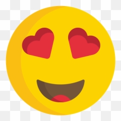 Free Smiling Face With Heart Eyes Flat Emoji Icon - Available Emoji Photo Booth Props Printable Pdf,Big Winking Kissy Face Emoji