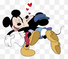 Mickey Mouse Pretty Animated Pictures Beautiful - Cartoon Minnie And Mickey Kissing Emoji,Emoticon Brujo