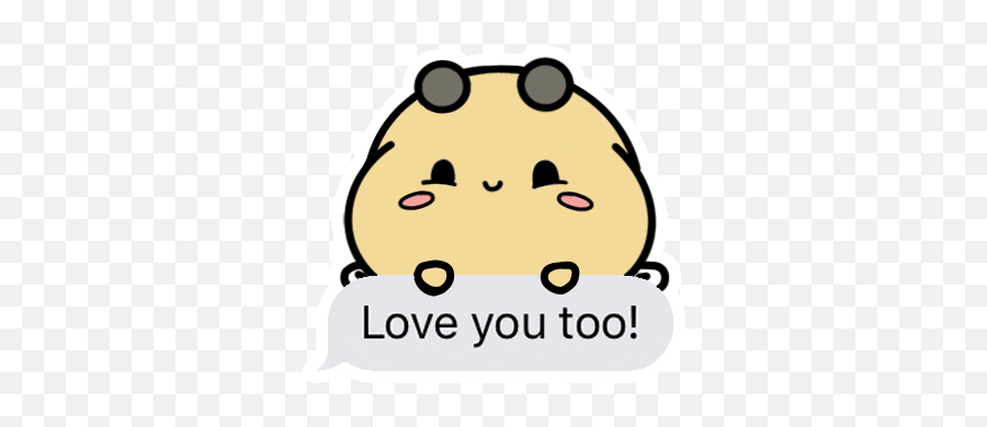 I Love You Hearts Sticker By Aminal Sticker For Ios Emoji,Onomatopoeia Emotions