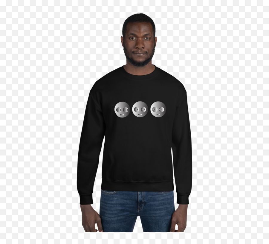 3 Emoji Unisex Sweatshirt - Crew Neck,Men's Emoji Shirt