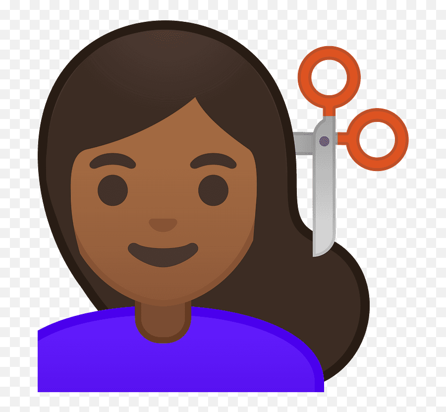 Woman Getting Haircut Emoji With Medium - Woman Icon Emoji,Black Girl Emoji