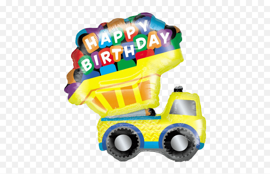Dump Truck Happy Birthday Balloon - Happy Birthday Garbage Truck Emoji,Dump Truck Emoji